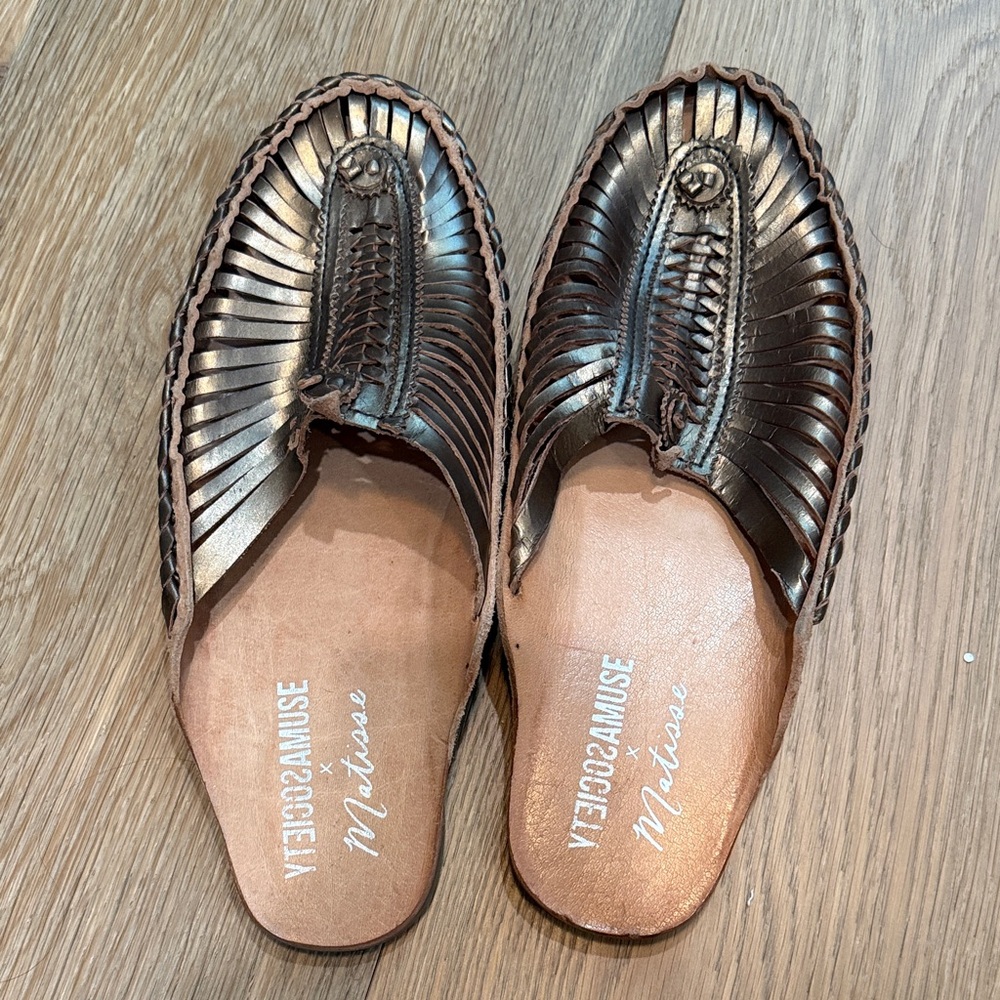 Amuse Society x Matisse Morocco Leather Slide Sandals